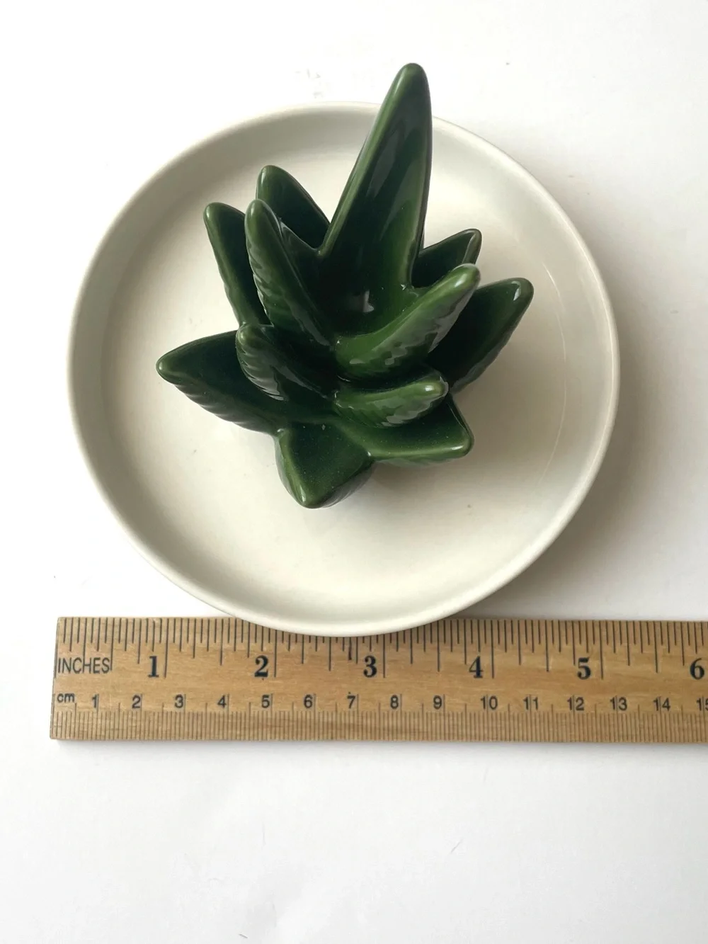 Ceramic Cactus Ring Holder Trinket Tray Dish for Jewelry Earring Bracelet Keys